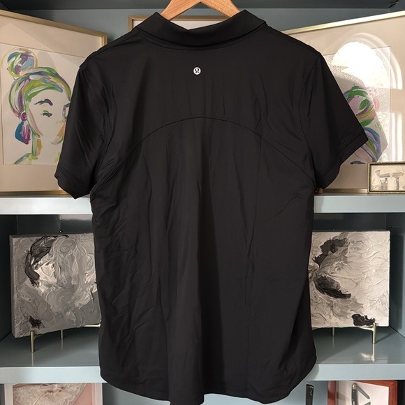 Lululemon women’s short sleeve, black polo, size 14 - Picture 3 of 7
